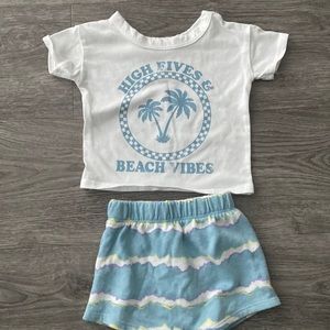 Two piece shirt and short